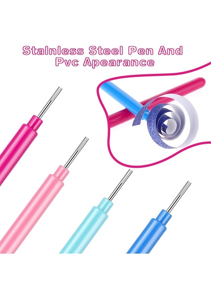 Kağıt Kıvırma Aletleri 24 Parça Kıvırma Kağıdı Yuvalı Alet Seti 4 Renk (Yurt Dışından) modelleri