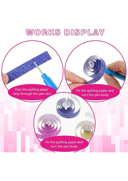 Kağıt Kıvırma Aletleri 24 Parça Kıvırma Kağıdı Yuvalı Alet Seti 4 Renk (Yurt Dışından) fırsatları