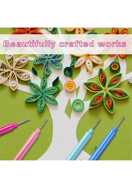 Kağıt Kıvırma Aletleri 24 Parça Kıvırma Kağıdı Yuvalı Alet Seti 4 Renk (Yurt Dışından) indirimleri