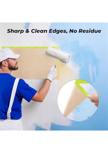 Boyama Için Önceden Bantlanmış Maskeleme Kağıdı 18 İNÇX50 Ayak Kağıt 3 Rulo (Yurt Dışından) fırsatları