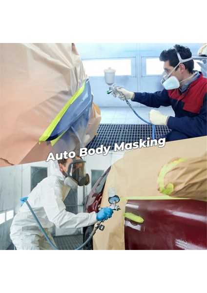 Boyama Için Önceden Bantlanmış Maskeleme Kağıdı 18 İNÇX50 Ayak Kağıt 3 Rulo (Yurt Dışından) indirimleri