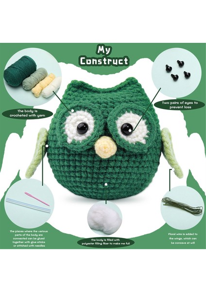 Yeni Başlayanlar Için Tığ Işi Seti Yetişkinler ve Çocuklar Için Tam Kendin Yap Hayvanlar (Yurt Dışından) modelleri