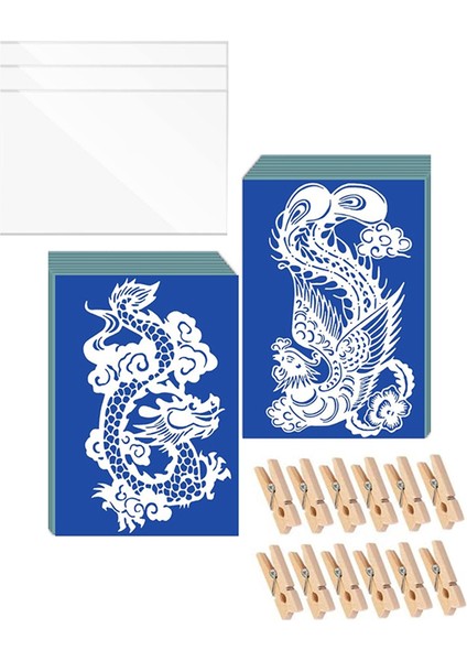 24 Yaprak Güneş Baskı Kağıdı A5 Yetişkinler Için El Sanatları Kendin Yap Kelepçeli Tahta (Yurt Dışından)