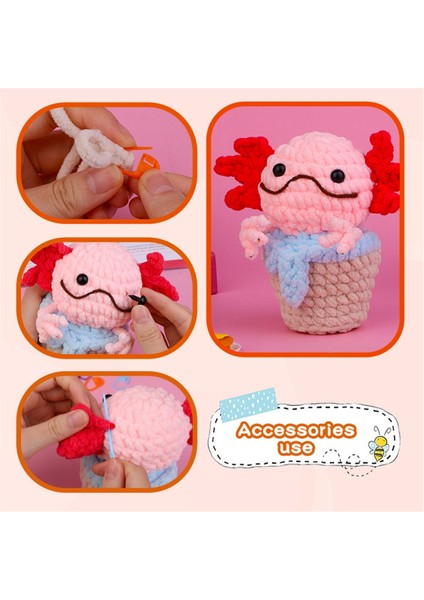 Salamander Örgü Seti Örgü Şişleri Peluş Bebek Gösterildiği Gibi (Yurt Dışından) fırsatları