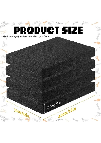 Paketleme ve El Sanatları Için 4'lü Poliüretan Köpük Ped Paketi (Yurt Dışından) fırsatları