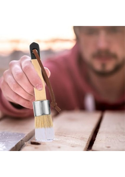 Mobilya Için 3 Adet Tebeşir Boya Fırçaları Düz ve Yuvarlak Tebeşir Boya Fırçaları (Yurt Dışından) indirimleri