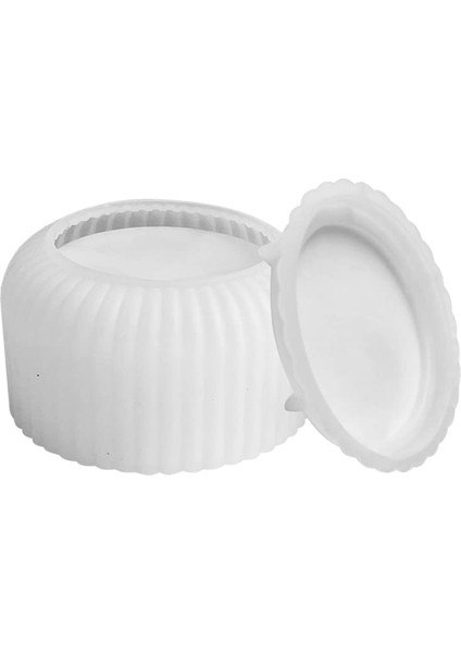 Kapaklı Silikon Kalıp Silindir Mumluk-B (Yurt Dışından)