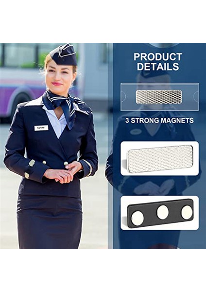 Manyetik Isim Etiketi Seti 3 Güçlü Mıknatıslı Manyetik Rozet Tutucular (Yurt Dışından) fiyatları