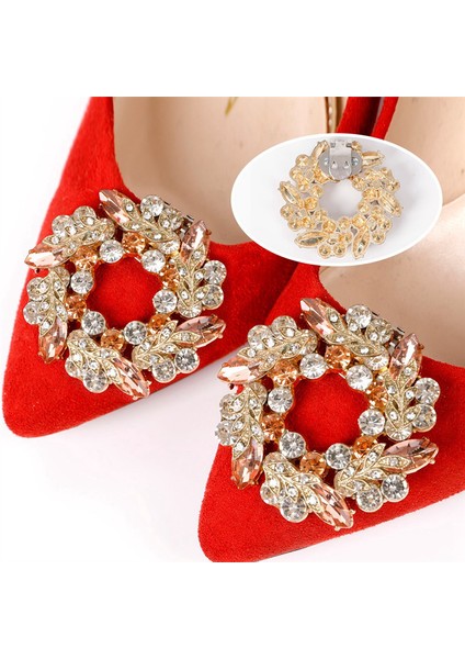 2 Adet Bayan Ayakkabı Klipsi Düğün Kadın Gelin Yüksek Topuklu Charm Tokası (Yurt Dışından) fiyatları