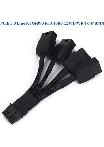 4X8PIN To 16PIN Pin Dişi Konnektör Pcı-E 5.0 12VHPWR Tel RTX4090 RTX4080 18AWG Adaptör Kablosu (Yurt Dışından)