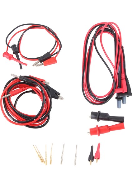 Test Ölçer Kiti JT8043 Çok Işlevli Çok Parçalı Değiştirilebilir Test Ölçer Çubuk Kiti 4mm Fiş Timsah Klipsli Test Uçları (Yurt Dışından)