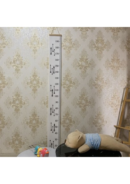 Bebek Büyüme Tablosu Tuval Çocuk Odası Için Duvara Asılan Ölçüm Cetvelleri (Yurt Dışından)