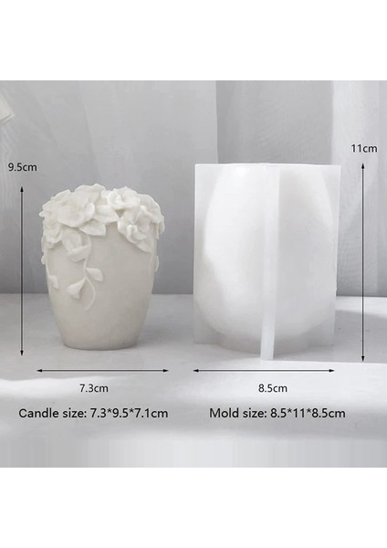 Silindir Mum Kalıpları Silikon Aromaterapi Mumları Için 3D Kalıp A (Yurt Dışından) fiyatları