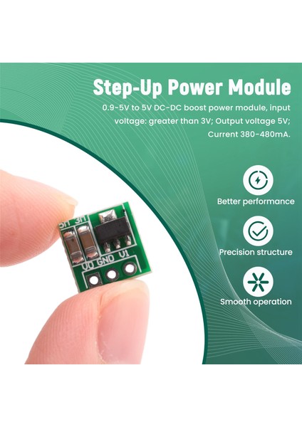 0.9-5V 5V Dc-Dc Step-Up Güç Modülü Gerilim Yükseltme Dönüştürücü Kartı 1.5V 1.8V 2.5V 3V 3.3V 3.7V 4.2V 5V Yeşil (Yurt Dışından)