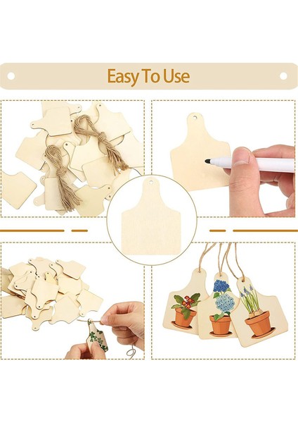 120 Adet Bitmemiş Inek Kulak Küpesi Dıy El Sanatları Noel Partisi Dekoru (Yurt Dışından) modelleri