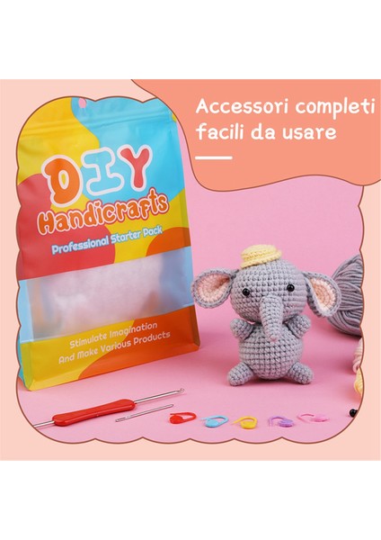Dıy Fil Örgü Seti Örgü Iplik Iğneleri Peluş Bebek Kolay (Yurt Dışından) indirimleri