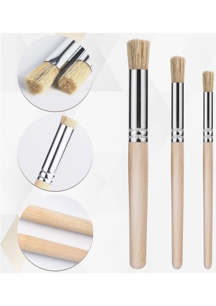 6 Adet Ahşap Şablon Fırçaları Boyama Için Akrilik Boya Için 3 Boyut (Yurt Dışından) modelleri