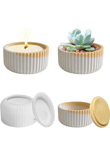 Kapaklı Silikon Kalıp Silindir Mumluk-B (Yurt Dışından) fiyatları