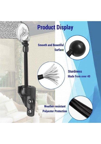 Geliştirilmiş Bungee Kiti ve Uç Kapağı Açık Hava Rulo Güneşlik Gölgelik Bağlama (Yurt Dışından) fiyatları