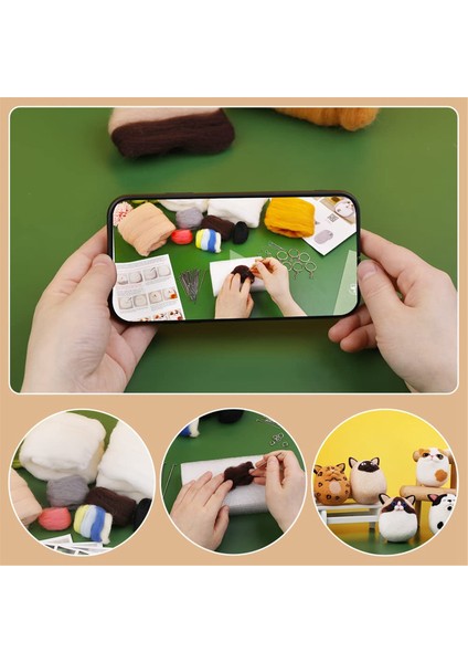 Iğne Keçeleme Seti Yün Keçeleme Seti El Sanatları Seti (Yurt Dışından) modelleri