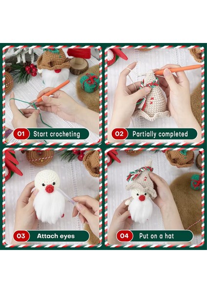 Tığ Işi Seti Dıy Noel Tığ Işi Seti Kayısı (Yurt Dışından) fırsatları