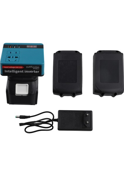 Güç Invertörü Dc Invertör Adaptörü 21V Ila 220V Güç Kaynağı Invertörü Iki Güç Kaynağı ve Pil Için Bir Şarj Ab Fişi (Yurt Dışından)