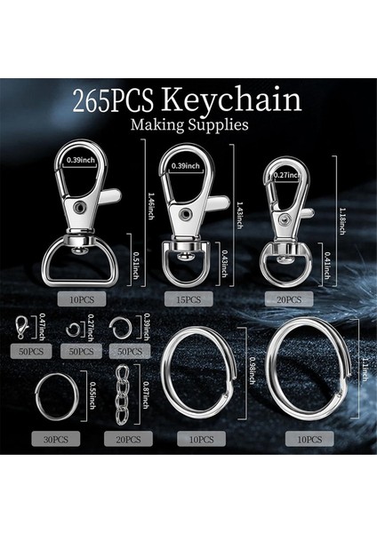265 Adet El Sanatları Için Metal Istakoz Pençe Tokası Boyun Askısı Klipsleri Kanca (Yurt Dışından) modelleri
