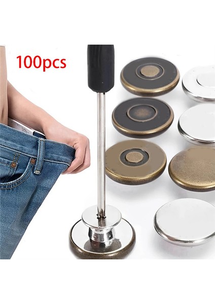 100 Paket Kot Düğmesi Yedek 17MM Çıkarılabilir Kot Aksesuarları (Yurt Dışından) fiyatları