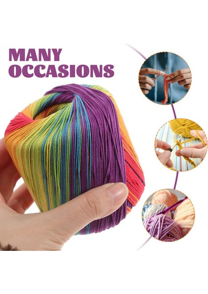 40GTOP Renkli Dantel Pamuklu Iplik Segmental Boyama Degrade Iplik C (Yurt Dışından) fırsatları