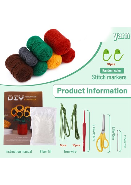 Tığ Işi Seti Dıy Ayçiçeği Bitkisi Tığ Işi Seti (Yurt Dışından) fiyatları