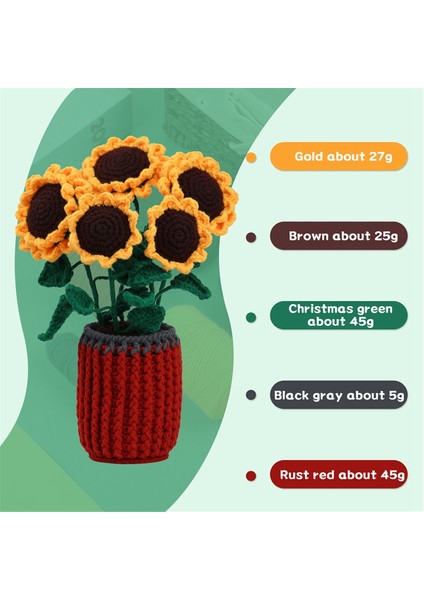 Tığ Işi Seti Dıy Ayçiçeği Bitkisi Tığ Işi Seti (Yurt Dışından) fırsatları