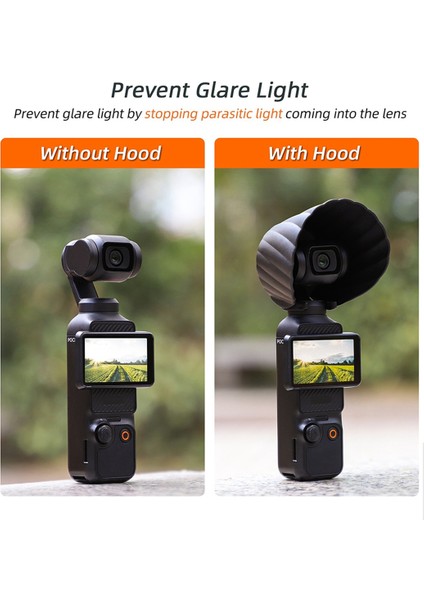 Sunnylıfe Osmo Pocket3 Lens Başlığı Işık Engelleme Baş Koruma Parlama Önleyici Güneşlik Çok Işlevli Aksesuarlar (Yurt Dışından) fırsatları