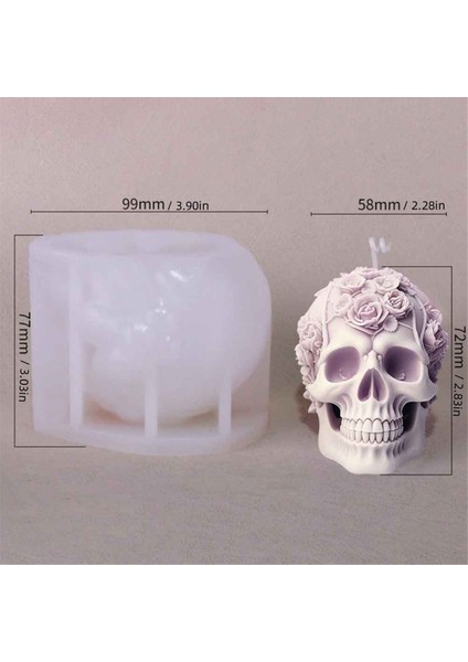 Gül Kafatası Mum Kalıbı Dıy Çikolatalı Kek Cadılar Bayramı Dekorasyon Kalıbı C (Yurt Dışından) modelleri