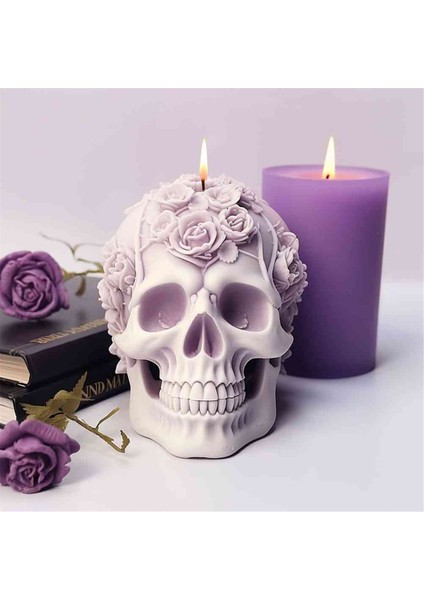 Gül Kafatası Mum Kalıbı Dıy Çikolatalı Kek Cadılar Bayramı Dekorasyon Kalıbı C (Yurt Dışından) indirimleri