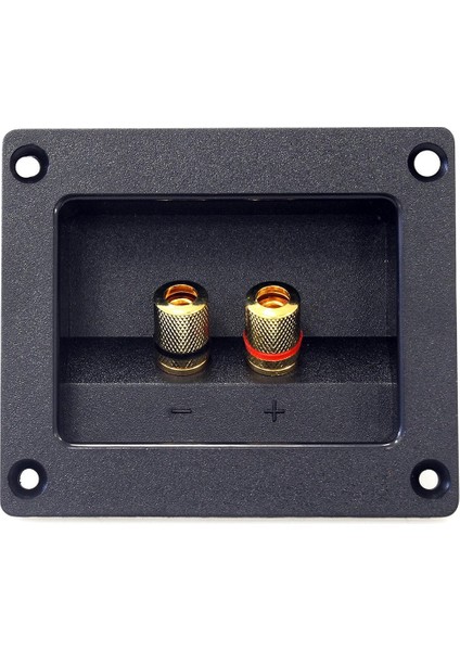 2 Adet Dıy Araba Stereo 2 Yollu Hoparlör Kutusu Terminali Bahar Fincan Konektörü Muz Jakı ve Fişler Subwoofer Fişleri 93X80MM Siyah (Yurt Dışından)