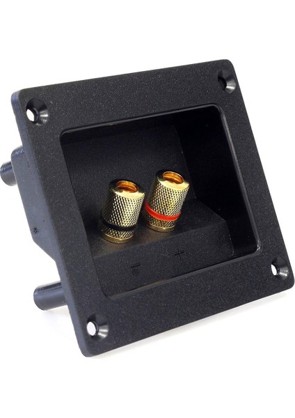 2 Adet Dıy Araba Stereo 2 Yollu Hoparlör Kutusu Terminali Bahar Fincan Konektörü Muz Jakı ve Fişler Subwoofer Fişleri 93X80MM Siyah (Yurt Dışından)