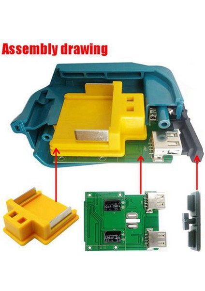 Makita 18V Li-Ion Pil Şarj Adaptörü Dönüştürücü BL1815 BL1830 Elektrikli El Aleti Için 10 Adet Konnektör Terminal Bloğu (Yurt Dışından)