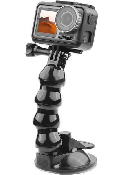 Vakumlu Araba Camı Emici Montaj Tutucu Kamera Adaptörü Sürüş Kaydedici Bilyalı Kafa Tripodlar Için-Dji Osmo Action (Yurt Dışından)