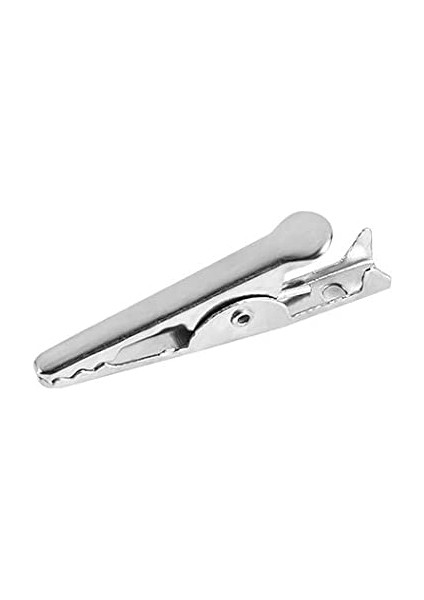 100 Adet 1.06IN / 27MM Mini Metal Timsah Klipler, Timsah Kelepçeleri Gümüş Ton Nikel Kaplama Test Hattı Yaylı Kelepçeler. (Yurt Dışından)