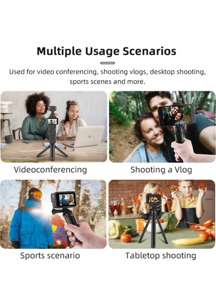 Mini Tripod Cep Kamera Masaüstü Standı Tutucu Selfie Çubukları Djı Osmo Pocket 3 Gimbal Aksesuarları L (Yurt Dışından)