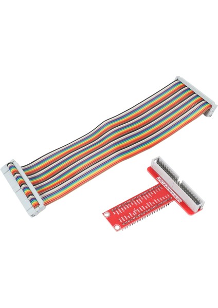 Rpi Gpıo Breakout Genişletme Kartı + Şerit Kablo + Montajlı T Tipi Gpıo Adaptörü 20 cm FC40 40PIN Raspberry Pi Için Düz Şerit Kablo 3 2 Model B & B+ SC05 (Yurt Dışından)