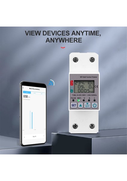 Tuya 63A 110V 220V Wifi Enerji Ölçer Kwh Ölçüm Anahtarı Zamanlama Fonksiyonu Gerilim Akım ve Kaçak Koruması (Yurt Dışından) modelleri