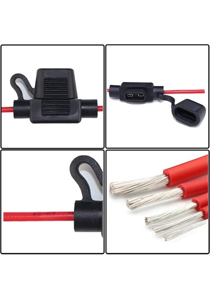 Adet 14 Ayar Awg Sigorta Tutucu Su Geçirmez Toz Geçirmez Inline Sigorta Kutusu Araba Tekne Suv Için (Yurt Dışından)