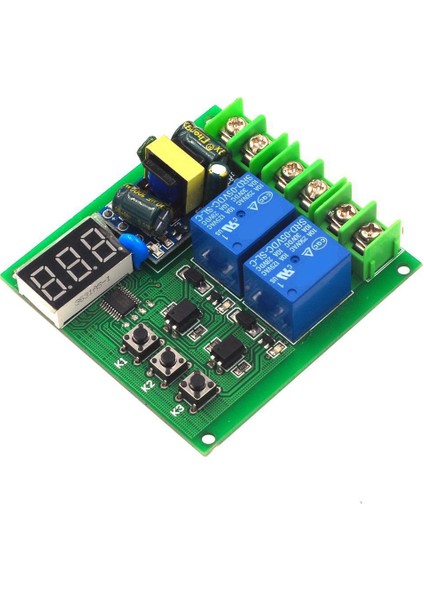 220V Çift Röle Kontrol Kartı Gecikme Anahtarı Modülü Zaman Gecikme Rölesi (Yurt Dışından)