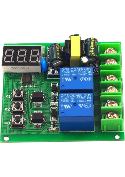 220V Çift Röle Kontrol Kartı Gecikme Anahtarı Modülü Zaman Gecikme Rölesi (Yurt Dışından)