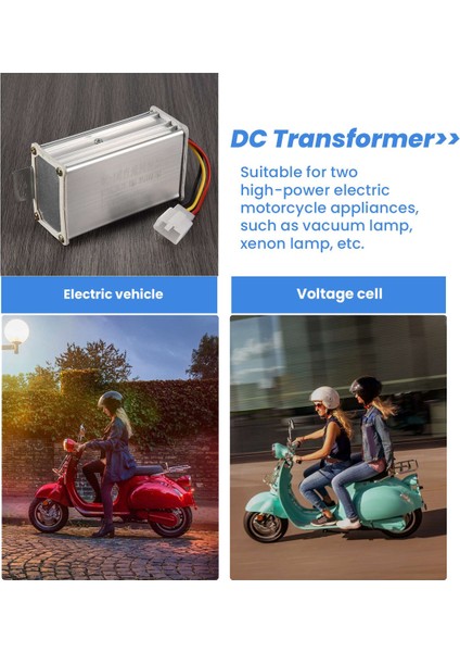 Trafo Dc 36V 48V 60V 72V 12V 10A Elektrikli Bisiklet Dönüştürücü Adaptör Aşağı Trafo (Yurt Dışından)