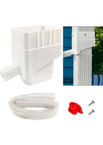 Yağmur Suyu Toplama Iniş Borusu Yönlendirici Yağmur Suyu Toplama Sistemi Bahçe Oluğu Drenajı Siyah (Yurt Dışından) fırsatları