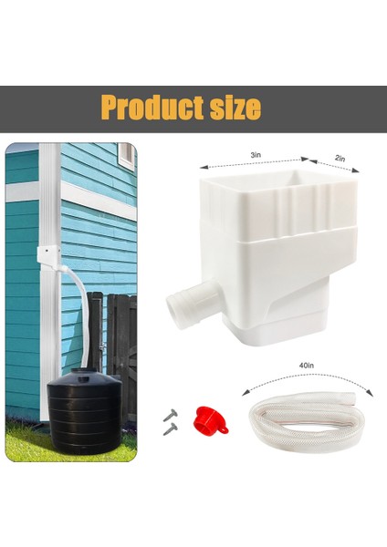 Yağmur Suyu Toplama Iniş Borusu Yönlendirici Yağmur Suyu Toplama Sistemi Bahçe Oluğu Drenajı Siyah (Yurt Dışından) indirimleri