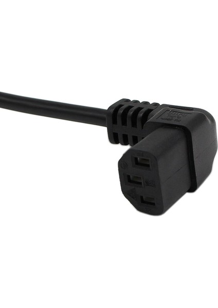 18 cm Iec 320 90 Derece C13 3 Pin Dişi C14 3 Pin Erkek Pdu Bilgisayar LED Hdtv Monitör ve Tarayıcı Için Güç Kaynağı Uzatma Kablosu (Yurt Dışından)