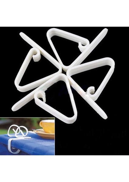 4pcs Masa Örtüsü Klipsi Plastik Masa Örtüsü Klipsi Parti Piknik Sabitleme Klipsi (Yurt Dışından)